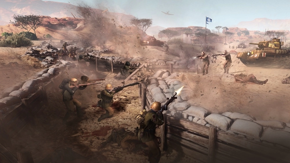 《英雄连队3》公开全新阵营预告片！ 介绍德意志非洲军团机械化的威力
