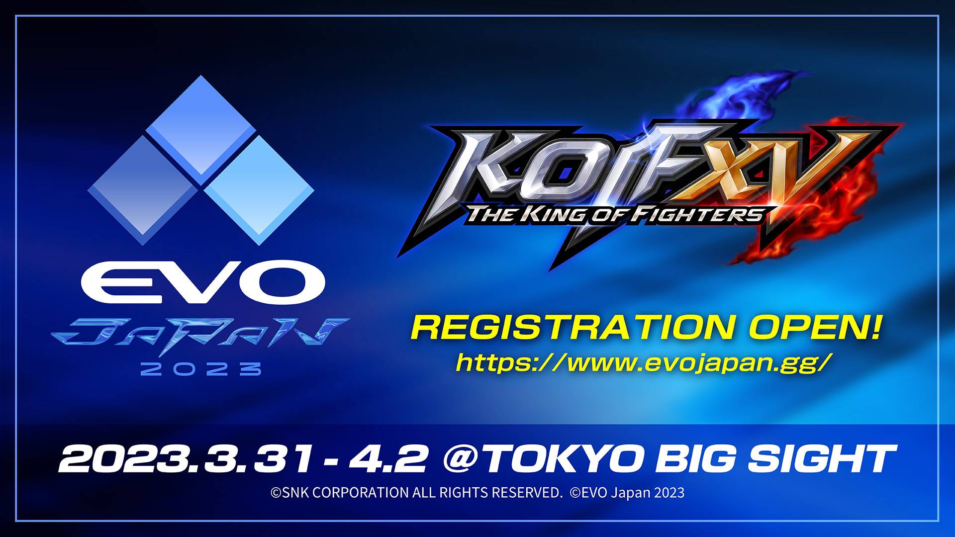 SNK 确定将参展 EVO Japan 2023 格斗游戏大赛，举办《拳皇 XV》锦标赛！