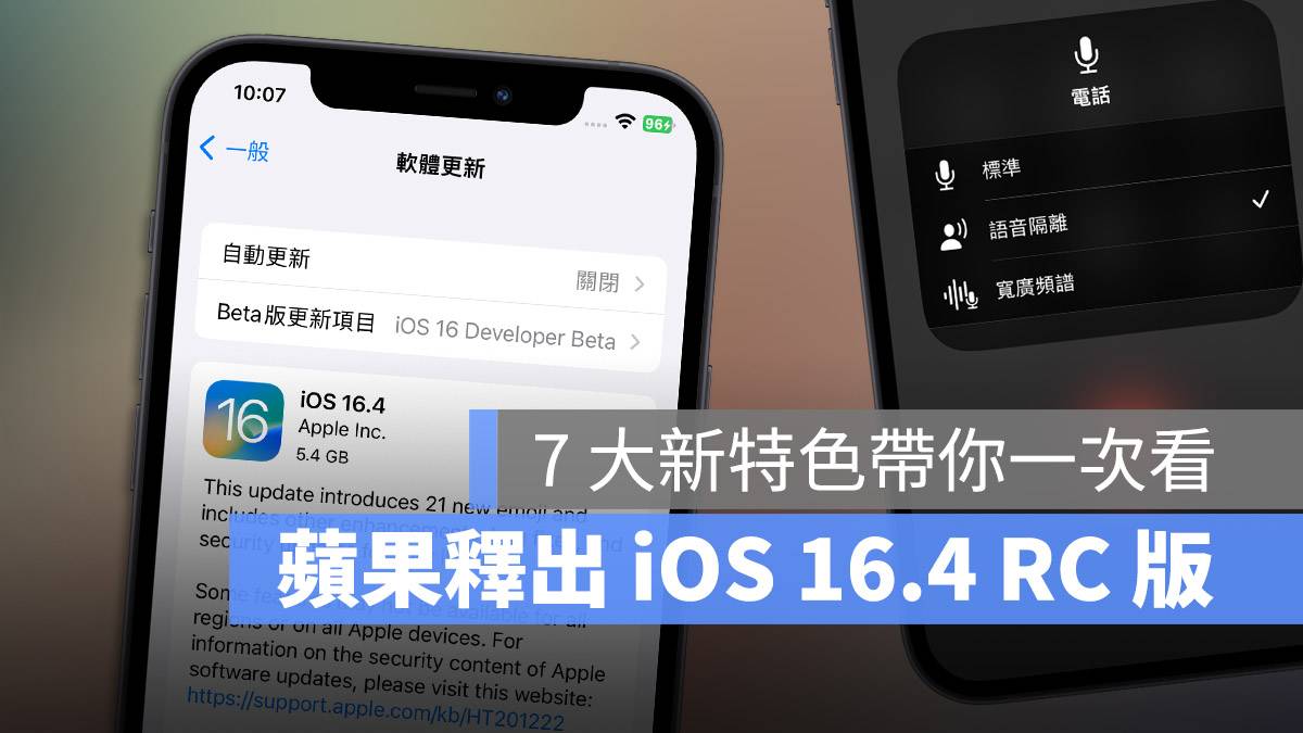 iOS 16.4 RC重点特色