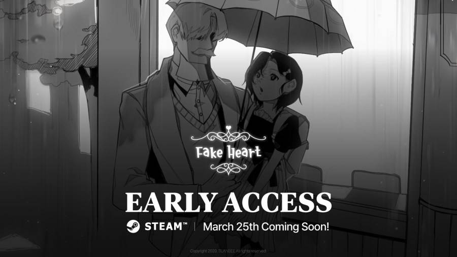 互动式视觉小说游戏《FAKE HEART》将于3月25日推出早期体验版 在黑白世界看见年老童话作家与孙女的故事