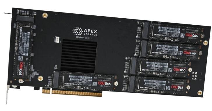 Apex Storage推出X21固态硬盘扩充卡，插满21条速度飙破30.5 GB/s