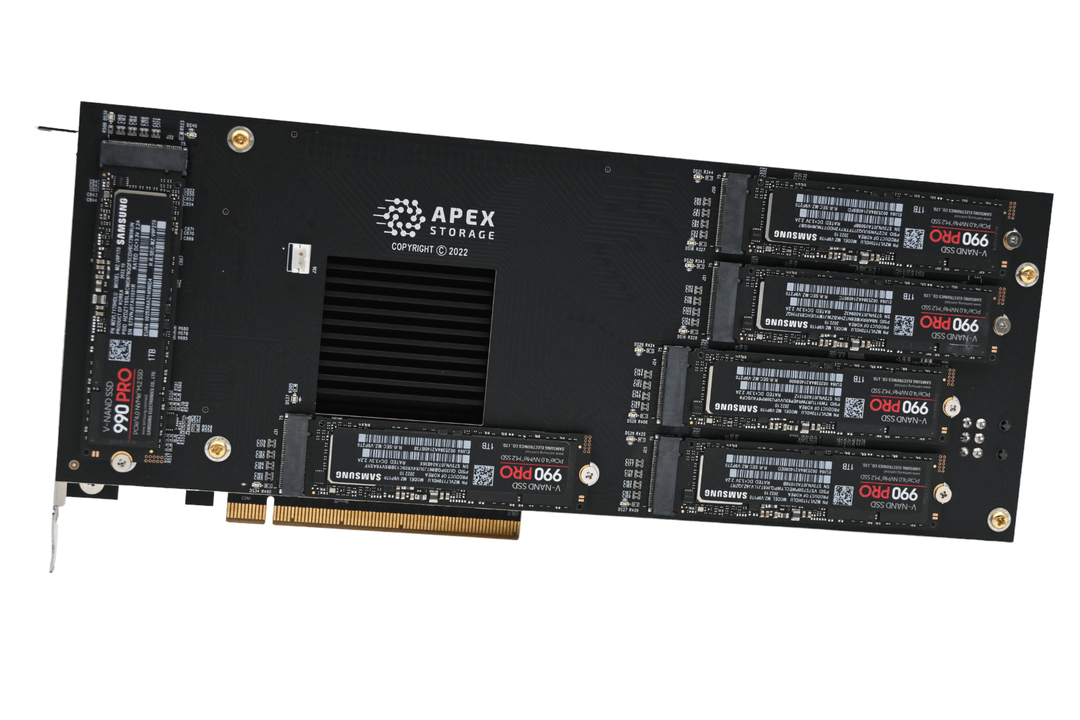 Apex Storage X21是款能够安装21条M.2固态硬盘的扩充卡。