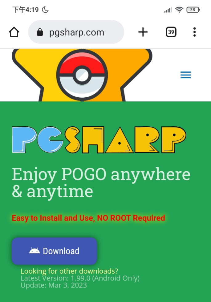 Pokemon Go外挂 安卓Android 推荐：PGSharp