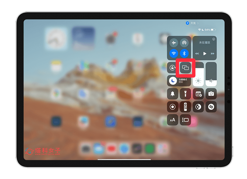 iPad 投影 Apple TV 电视：镜像输出