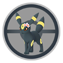 Umbreon adorned with cherry blossoms^