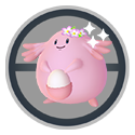 Chansey wearing a flower crown*