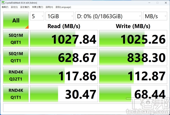 Seagate One Touch SSD 读写速度符合官方宣称的 1030MB/s，拥有高速传输文件能力成为最大优势。