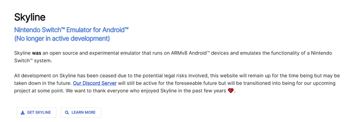 最强法务出手，Android Switch模拟器Skyline宣布停止开发