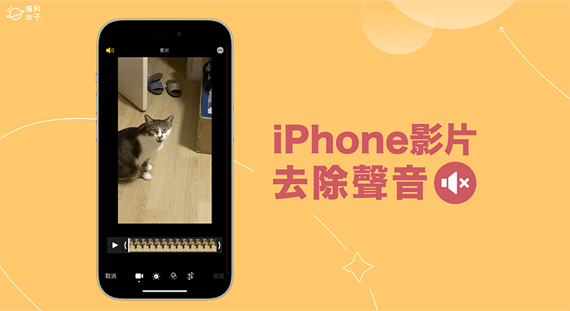 iPhone 视频去除声音或复原声音怎么用？ iOS 内建方法 3 步骤达成