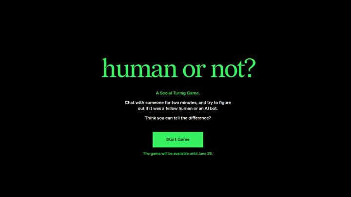 大模型能否通过图灵测试呢？ 以色列团队设计了一个百万等级的网络游戏《human or not》来测试