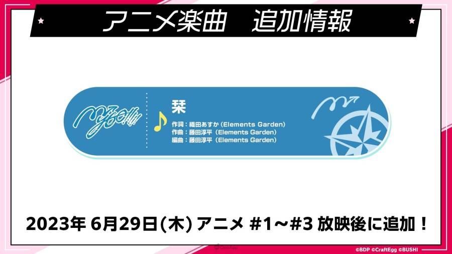 次世代少女乐团企划《BanG Dream！（バンドリ！ ）》在 2023 年 6 月 27 日晚间实施的「夏季大发表会 2023」中，发表了 Roselia「Farbe」演唱会主视觉、Hello， Happy World！ 实体活动、乐曲配信/发售等最新情报，而作为重大发表也宣布「MyGO!!!!!」 日后将在游戏内登场！