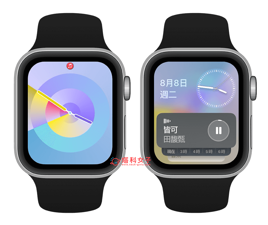 转动数码表冠查看 Apple Watch 小工具