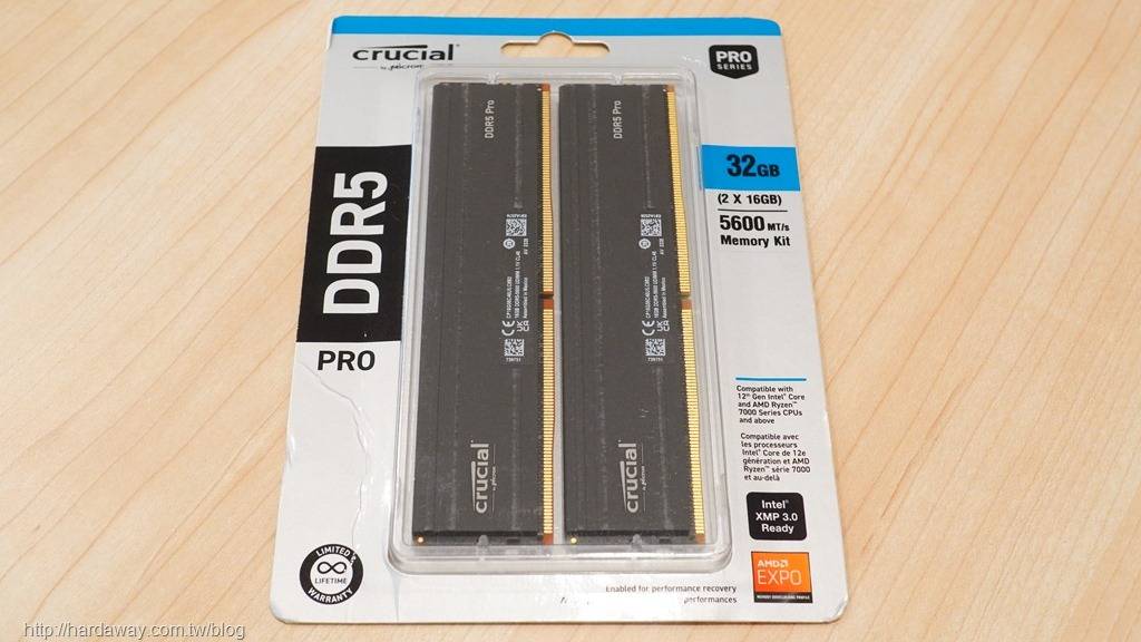 美光科技Crucial PRO D5 5600内存，有散热器让运作稳定度更好要小超一下也没问题