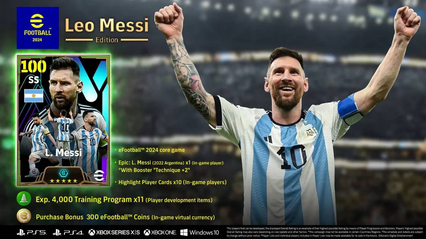 《eFootball 2024》年度版本上市！ 改进游戏体验、阵容情报、以及Lionel Messi的全球大使合同更新