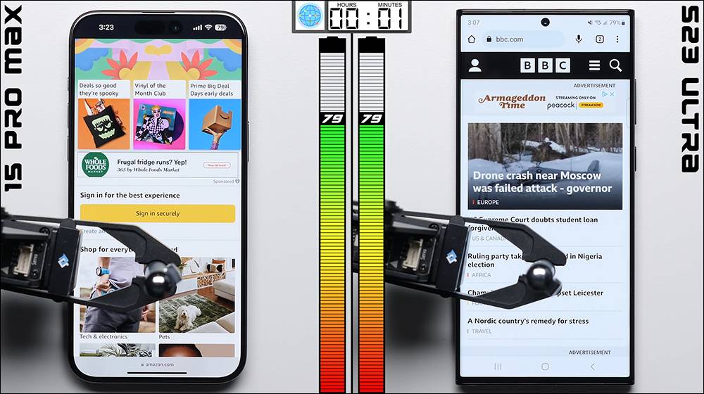 iPhone 15 Pro Max 对决Galaxy S23 Ultra电池续航PK，谁更持久？ - 电脑王阿达