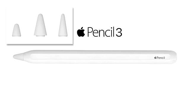 网传 Apple Pencil 更改设计 第三代加入可换笔尖配合不同用途
