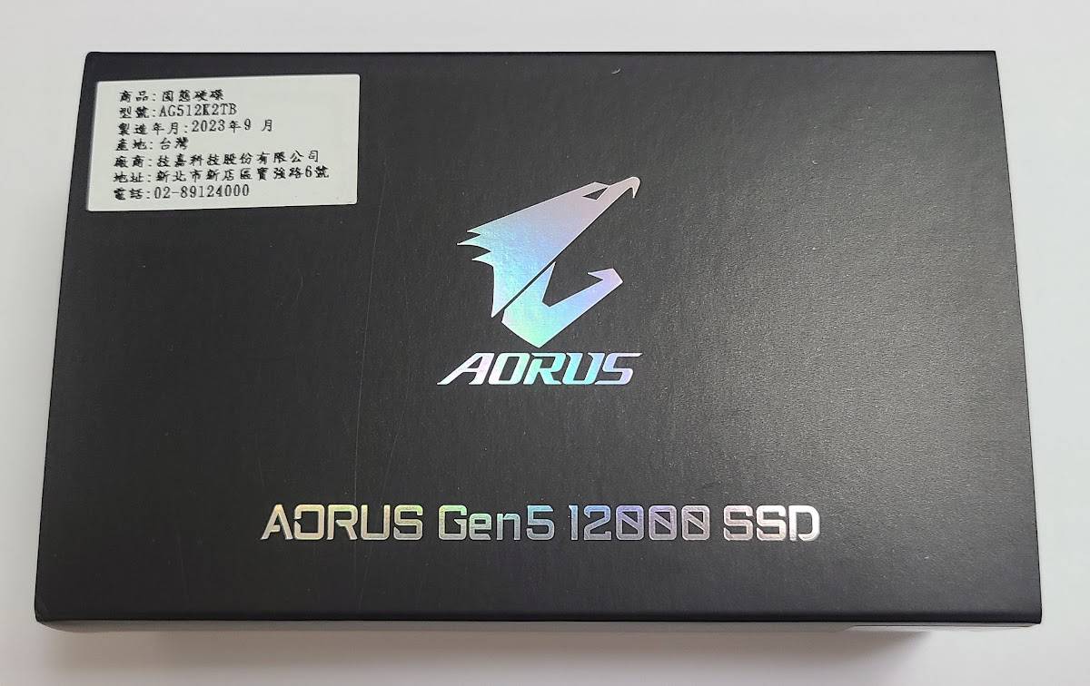 GIGABYTE AORUS Gen5 12000 PCIe 5.0x4 2TB SSD 效能简测