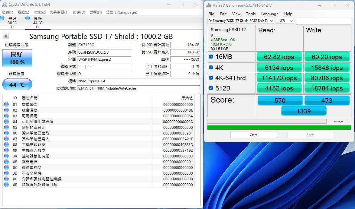三星SAMSUNG T7 Shield 1TB USB 3.2 Gen 2移动固态硬盘-防水防尘好厉害，更有1050MB/s高速传输
