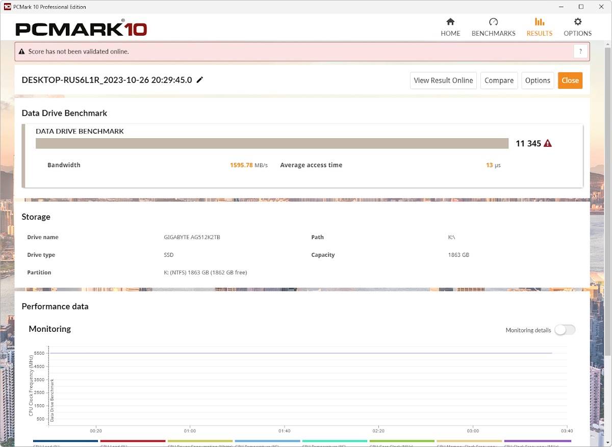 GIGABYTE AORUS Gen5 12000 PCIe 5.0x4 2TB SSD 效能简测