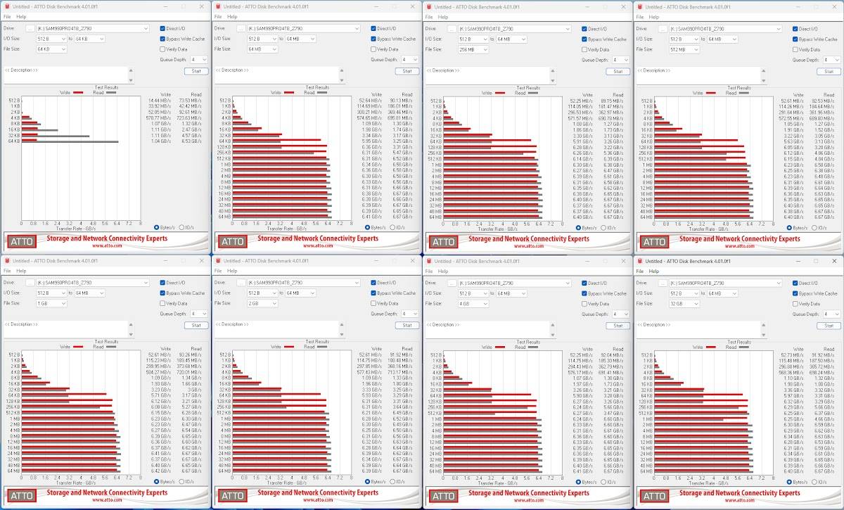 Samsung 990 PRO M.2 NVMe 2280 4TB SSD 效能简测