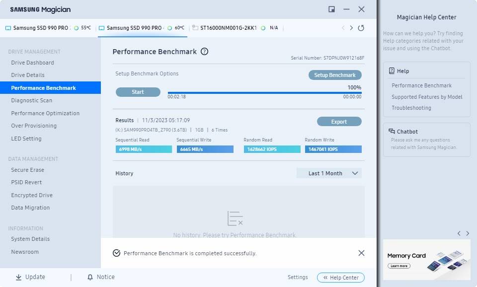 Samsung 990 PRO M.2 NVMe 2280 4TB SSD 效能简测