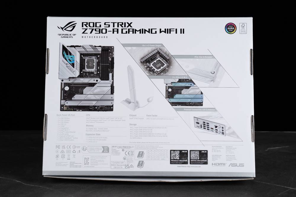 银白色高阶主板 WiFi 7 加持 | ASUS ROG STRIX Z790-A GAMING WIFI II 主板开箱测试