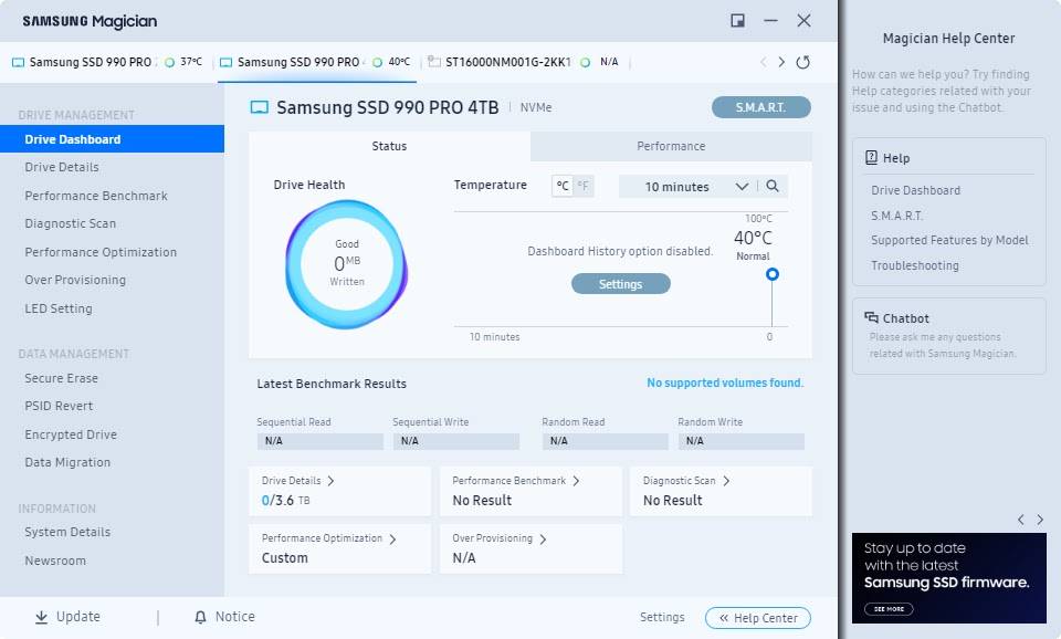 Samsung 990 PRO M.2 NVMe 2280 4TB SSD 效能简测