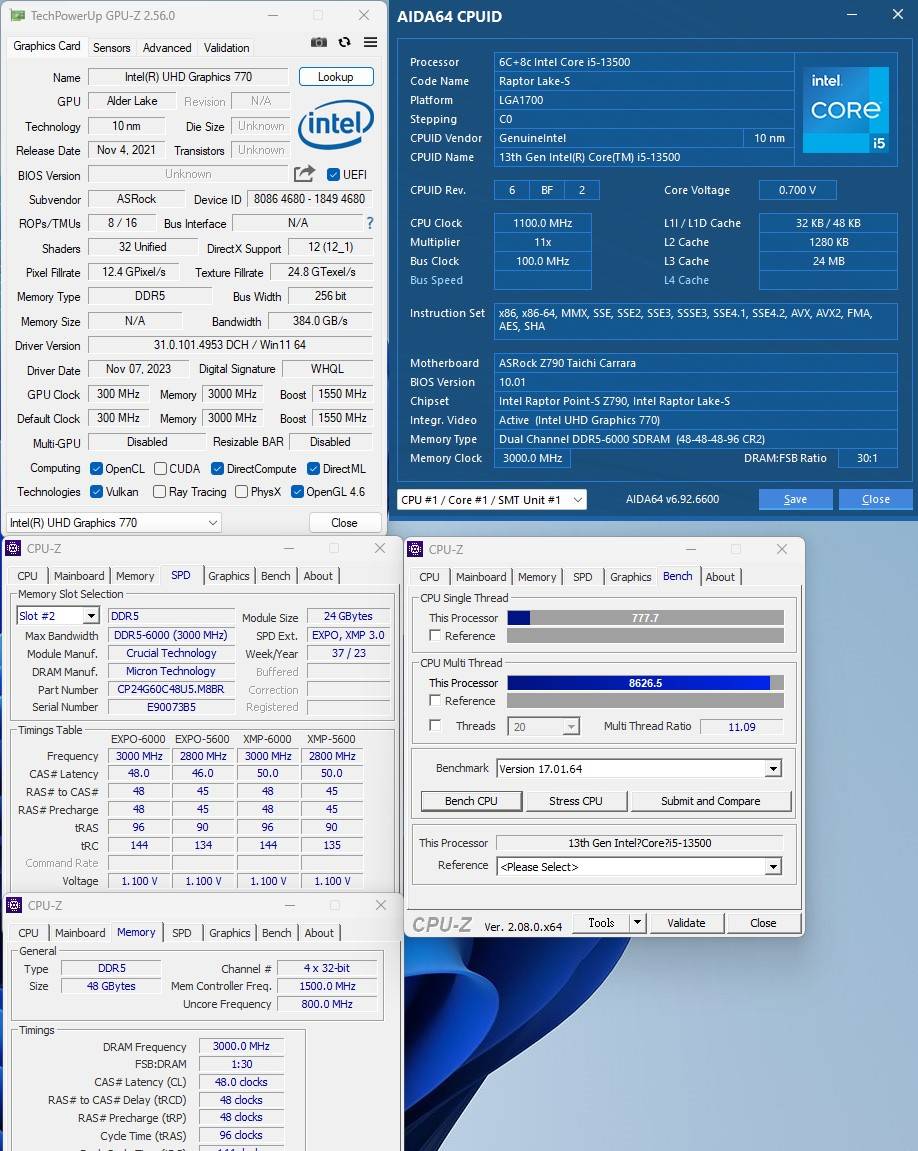 Crucial PRO DDR5 6000 48GB Kit 非2进制展现价格容量优势 支持双平台超频设定