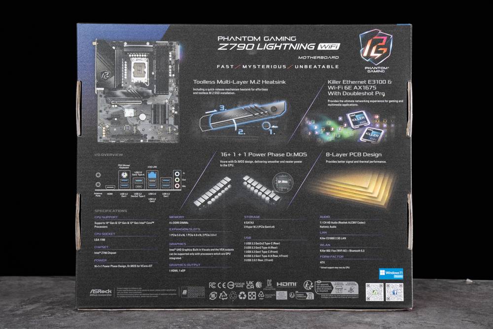 主流性价比之选 ！ ASRock PHANTOM GAMING Z790 Lightning WiFi 主板开箱测试