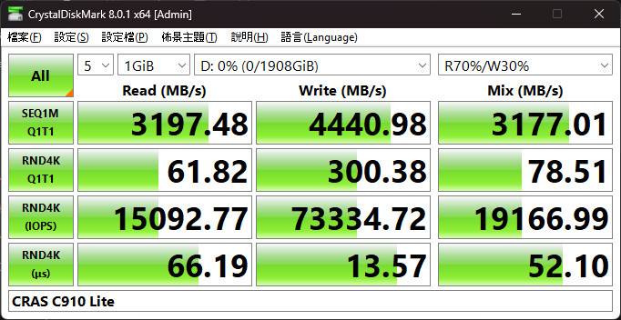 KLEVV CRAS C910 Lite 2TB SSD 开箱测试 / 无散热片， 最大 4TB 的游戏性价盘