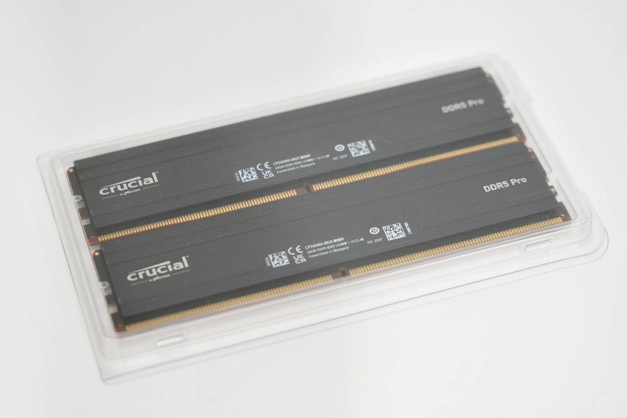 Crucial PRO DDR5 6000 48GB Kit 非2进制展现价格容量优势 支持双平台超频设定