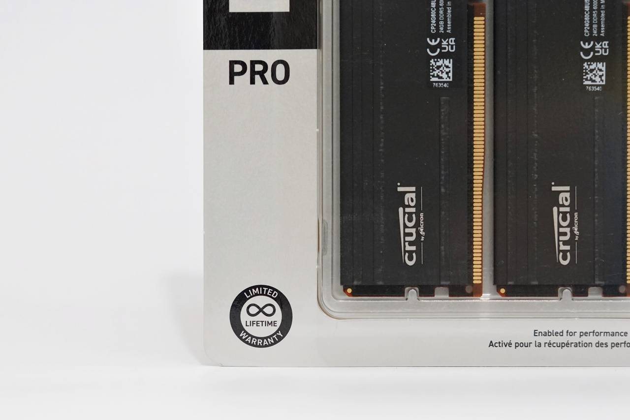 Crucial PRO DDR5 6000 48GB Kit 非2进制展现价格容量优势 支持双平台超频设定