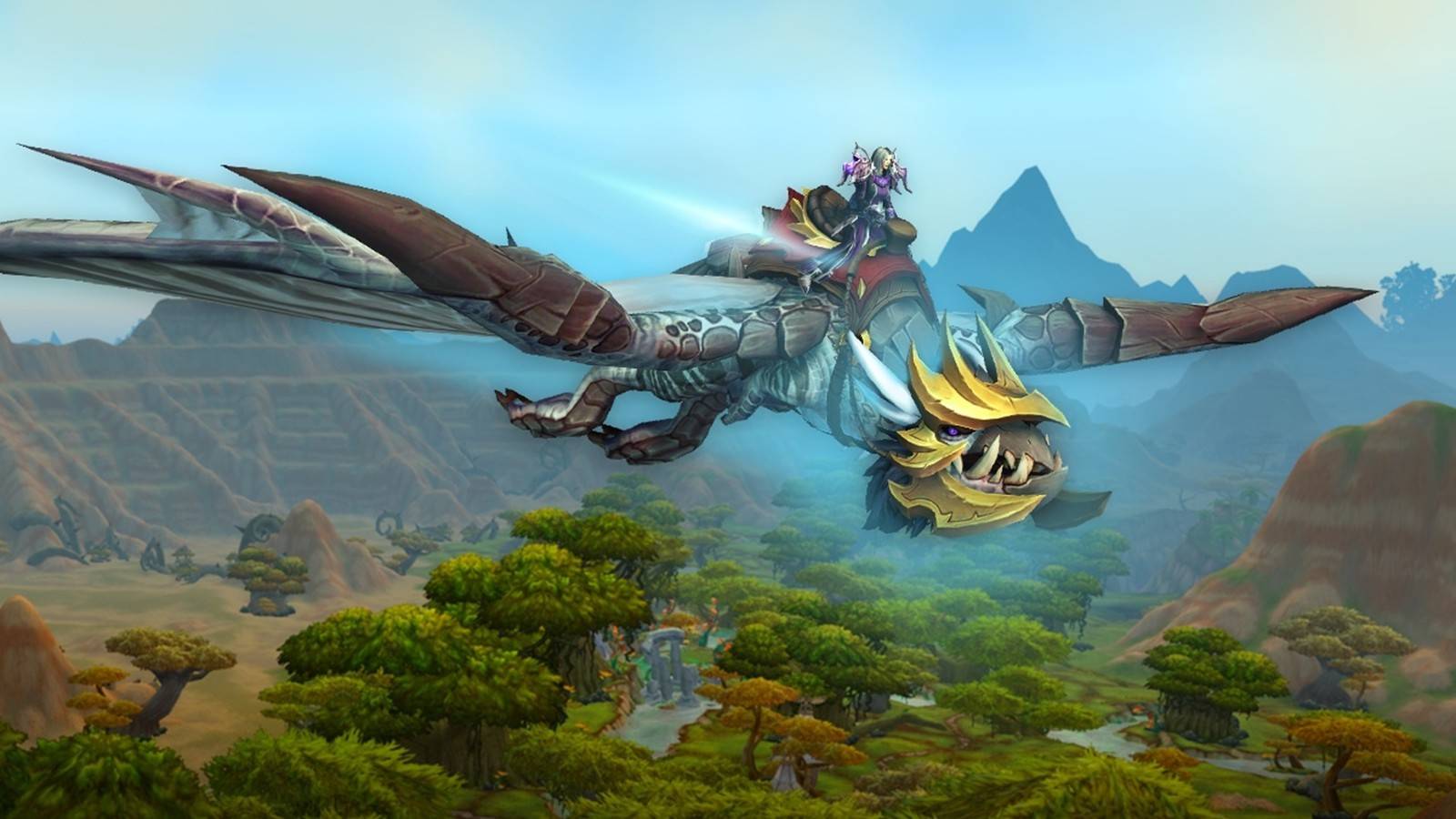 玩家可在所有可飞行区域中使用飞龙骑术，征服艾泽拉斯的天空
