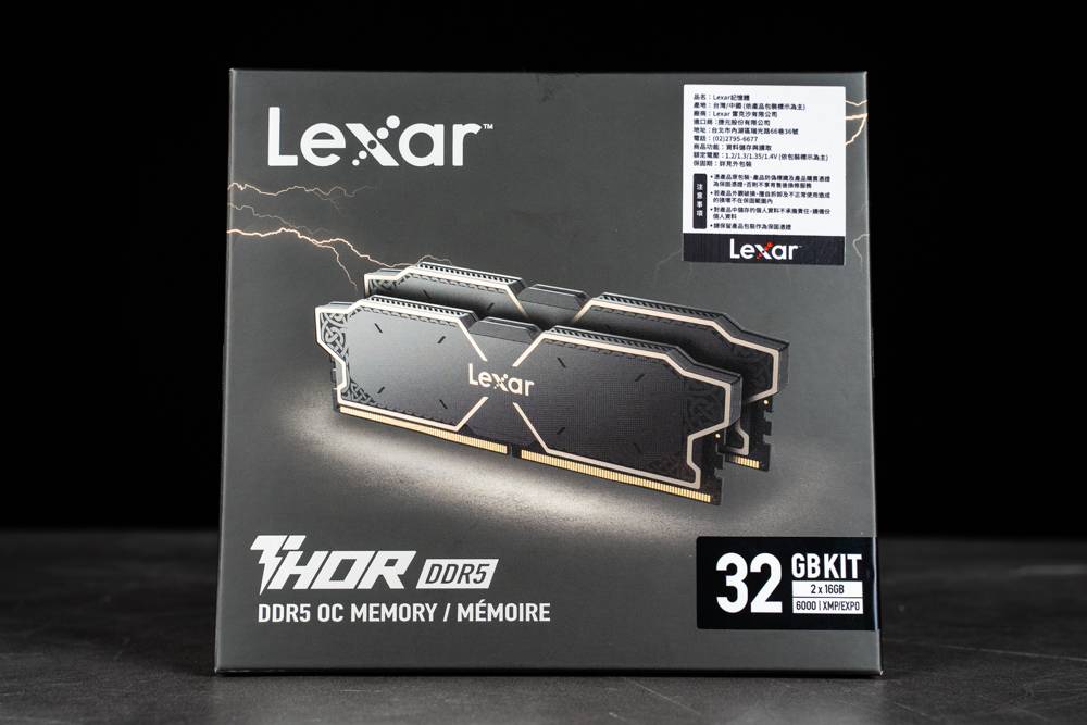 黑金经典配色隐藏巨大超频潜力 ！ LEXAR THOR DDR5 6000 16GBx2 内存开箱测试