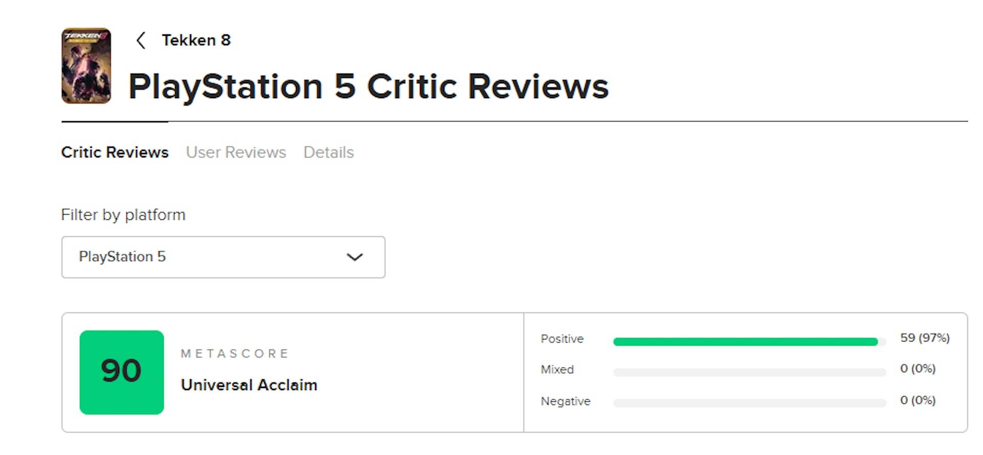 https://www.metacritic.com/game/tekken-8/critic-reviews/