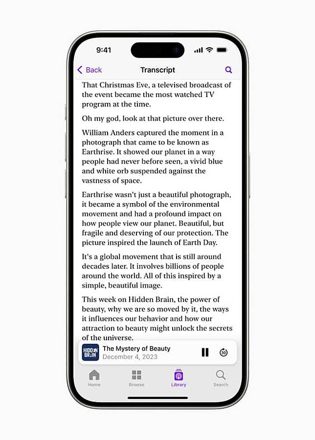 Apple 全新 Podcast 逐字稿是什么？ 要如何使用？