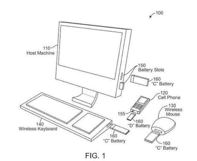 Apple 申请可拆式电池专利 电话、鼠标、键盘香口胶电池或可插 iMac 充电