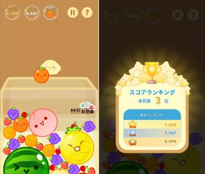 休闲类排行版No.1，手机版超夯「スイカゲーム」西瓜游戏 iOS全球版！-03