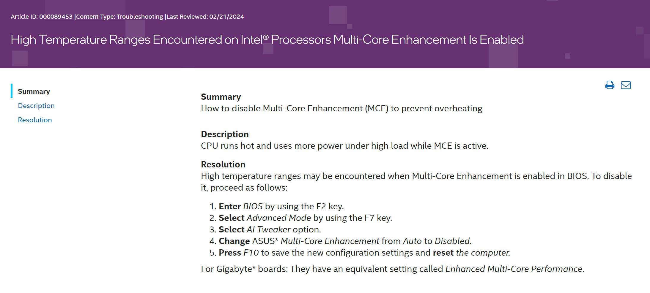 INTEL 开始关注 CPU 过热问题？ Multi-Core Enhancement？