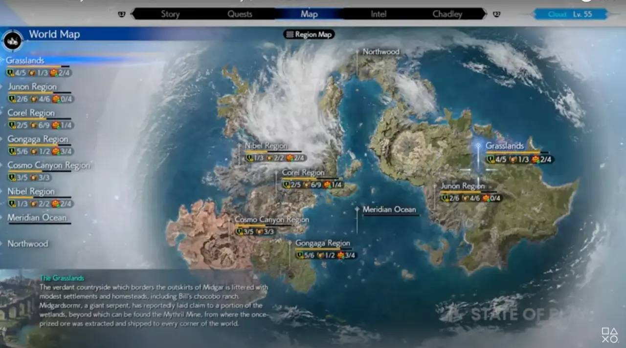 《FFinal Fantasy VII Rebirth》地图