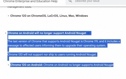 安卓手机老用户注意！ Chrome 浏览器12月将正式淘汰这个 Android 旧版本