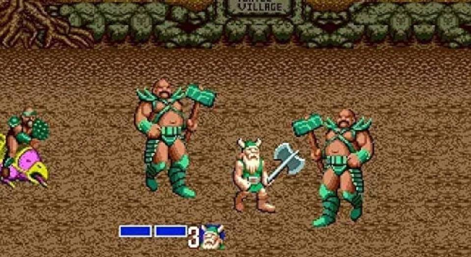 初代 1989 年《战斧》游戏画面（图片来源：SEGA）