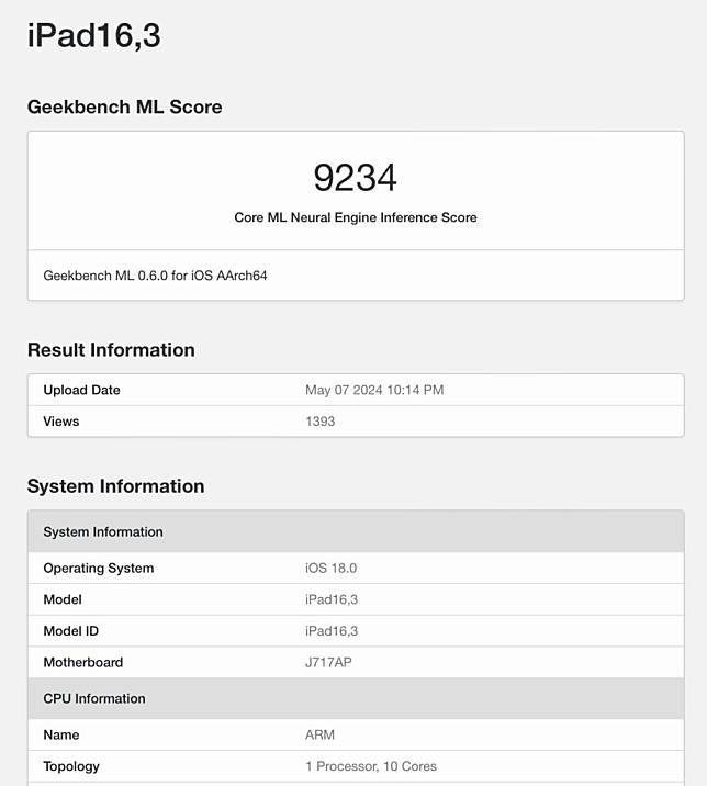 iPad Pro M4 跑分曝光 速度惊人提升