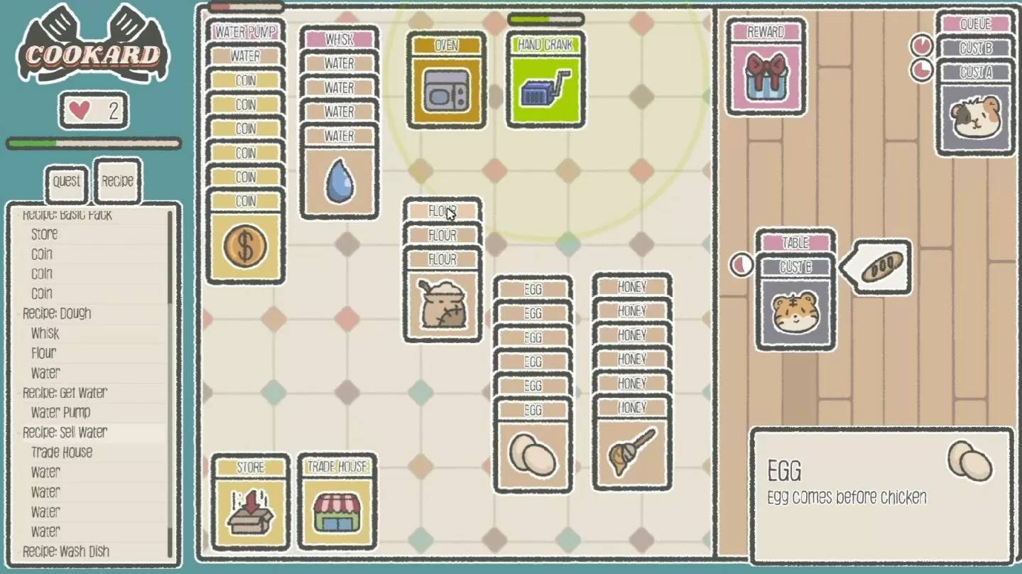 可爱卡牌经营游戏《Cookard》Steam 免费推出