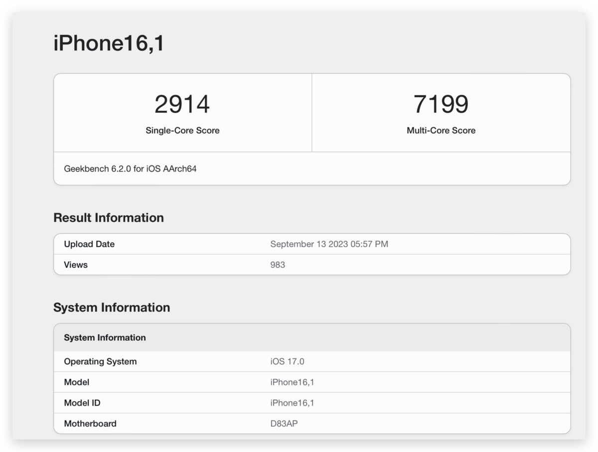 iOS iPhone iPhone 15 Pro iPhone 15 Pro Max A17 Pro 跑分