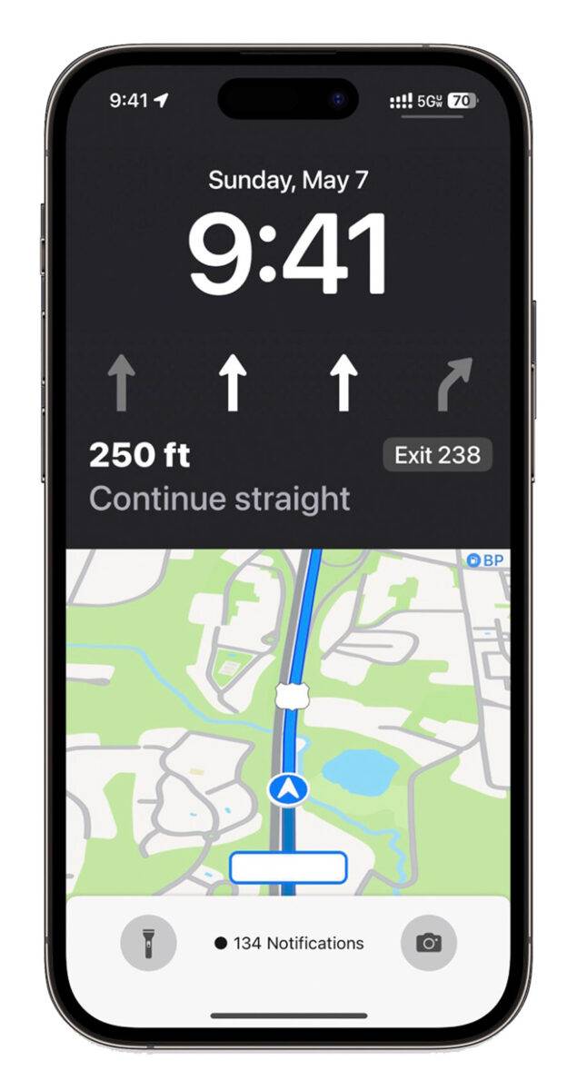 iOS 17 Apple Maps 地图 App iPhone 锁定画面