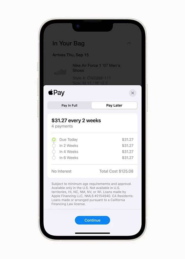 苹果宣布停用「先买后付」功能 Apple Pay Later