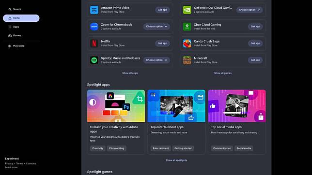 ChromeOS 全新程式商店 简化搜索体验 App Mall 开始测试