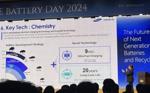Samsung 研发续航965公里固态电池9分钟快充+电池寿命达20年
