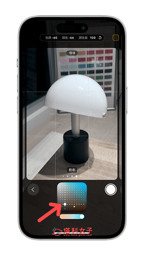 iPhone 16/16 Pro 摄影风格功能：调色盘